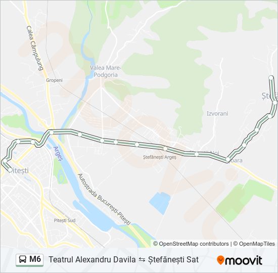 M6 bus Line Map