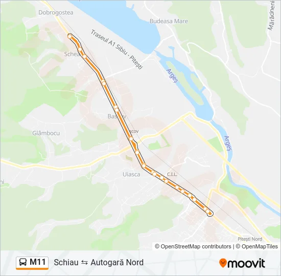 M11 Bus Line Map