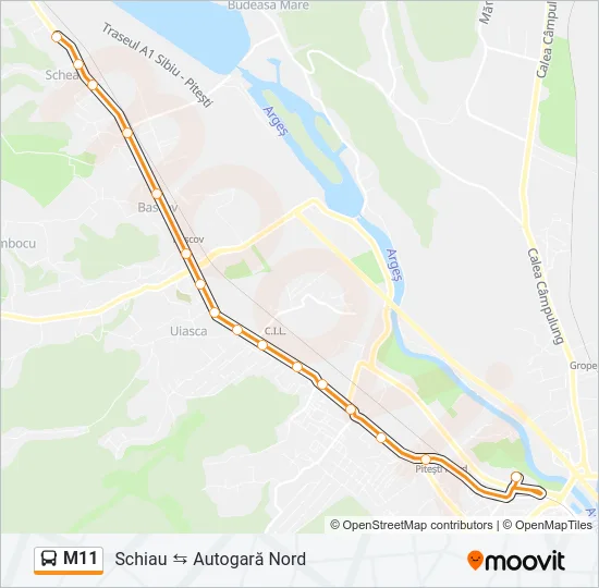 M11 Bus Line Map