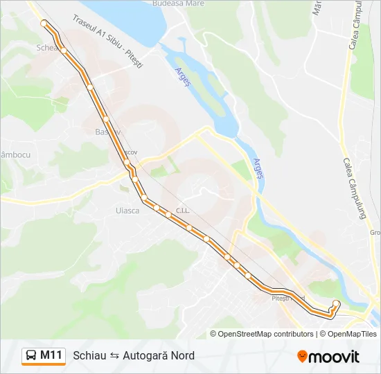 M11 Bus Line Map