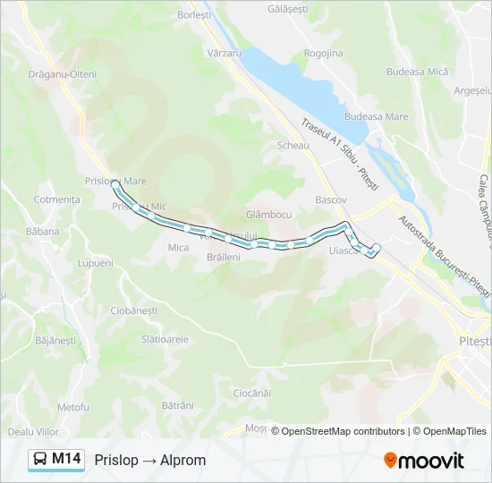 M14 Bus Line Map