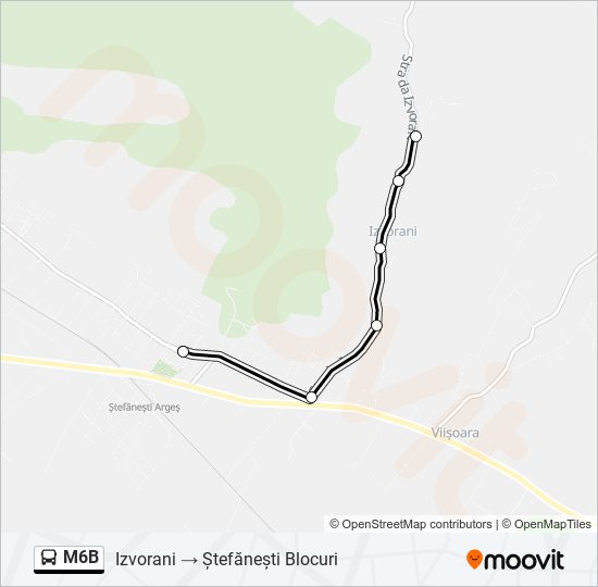 M6B bus Line Map