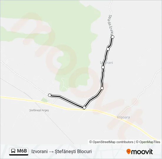 M6B Bus Line Map