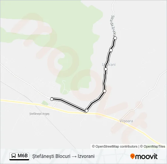 Hartă linie autobuz M6B