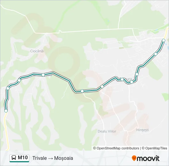 M10 Bus Line Map