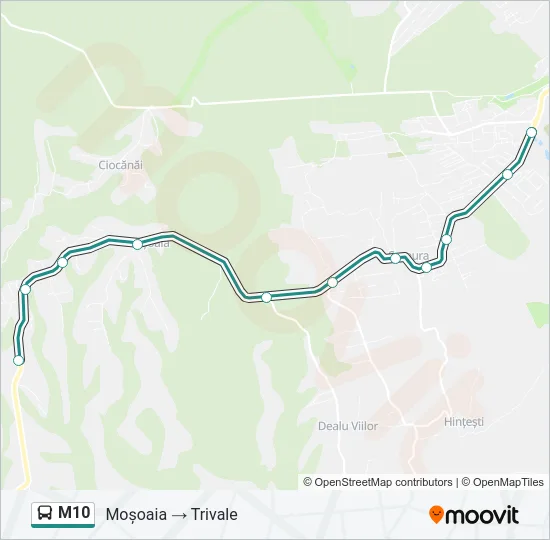M10 Bus Line Map