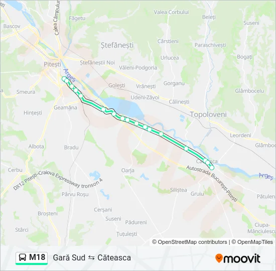 M18 Bus Line Map