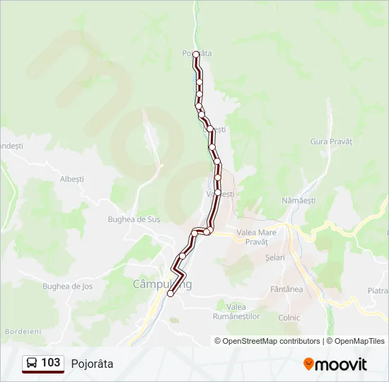 103 Bus Line Map