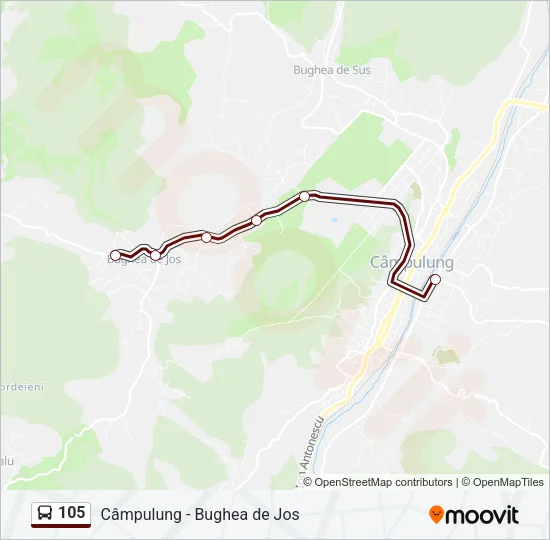 105 Bus Line Map
