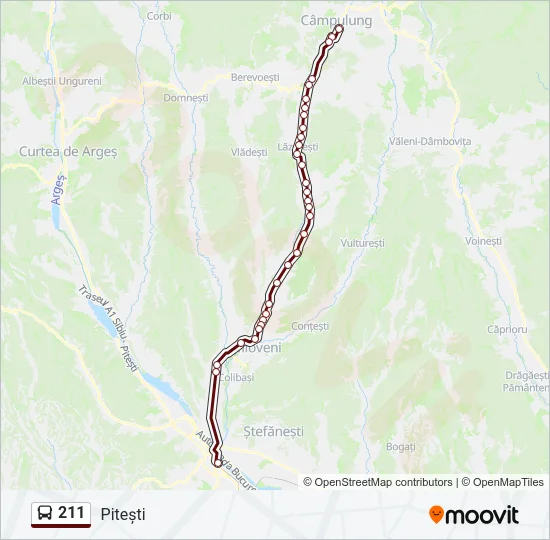 211 Bus Line Map