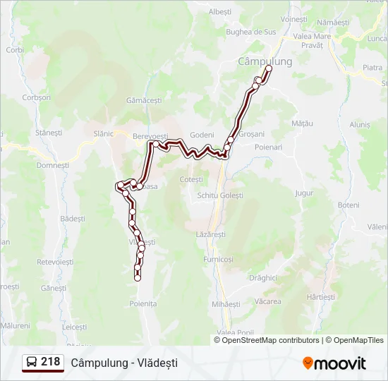 218 Bus Line Map