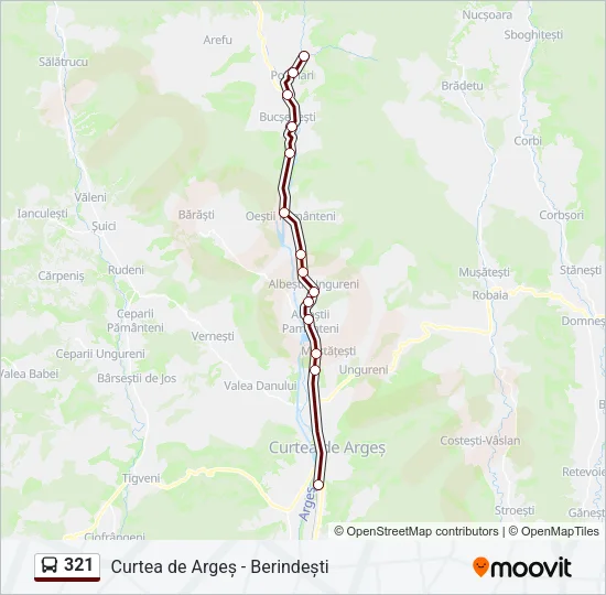 Hartă linie autobuz 321