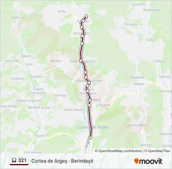Hartă linie autobuz 321