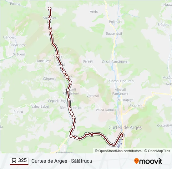 Hartă linie autobuz 325