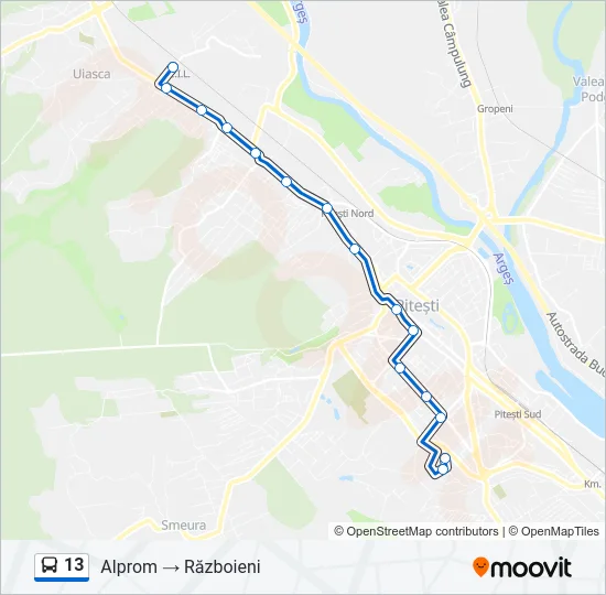 13 Bus Line Map