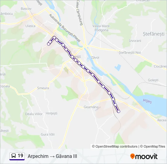 19 Bus Line Map