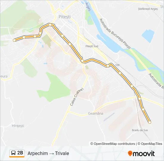 2B Bus Line Map