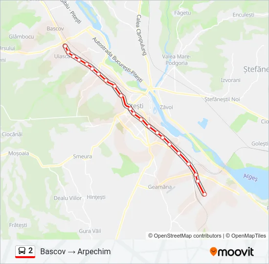 Hartă linie autobuz 2
