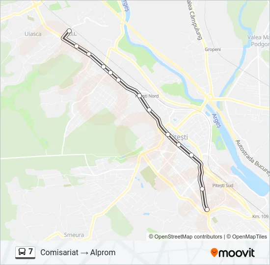 7 Bus Line Map