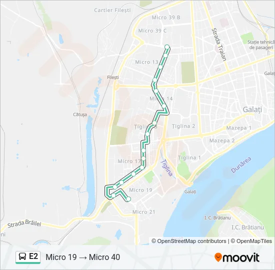 E2 Bus Line Map