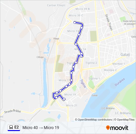 E2 bus Line Map