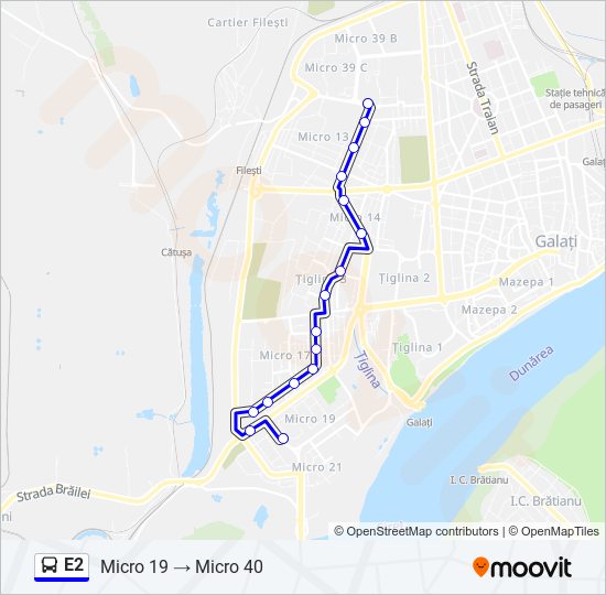 E2 bus Line Map