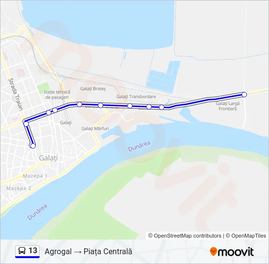 13 Bus Line Map