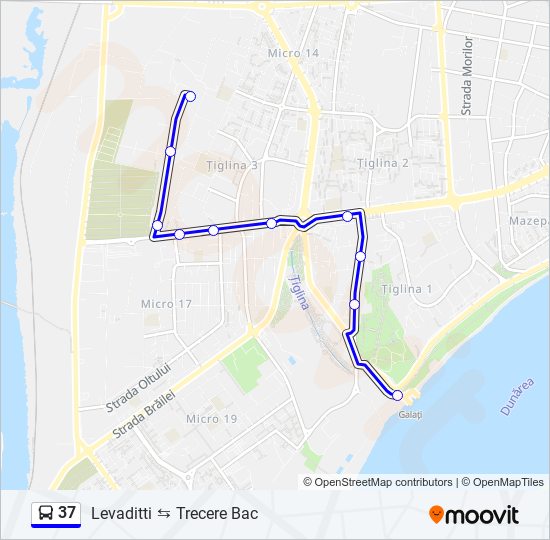 37 bus Line Map