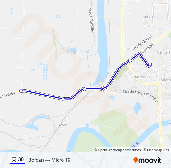 30 bus Line Map