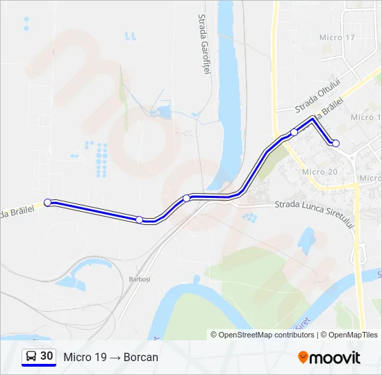 30 Bus Line Map