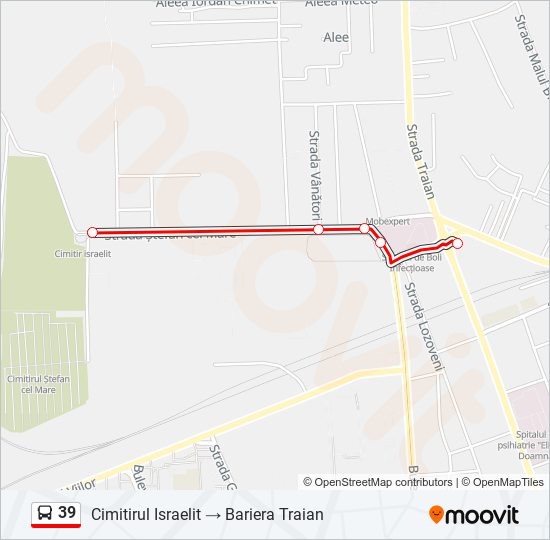 39 bus Line Map