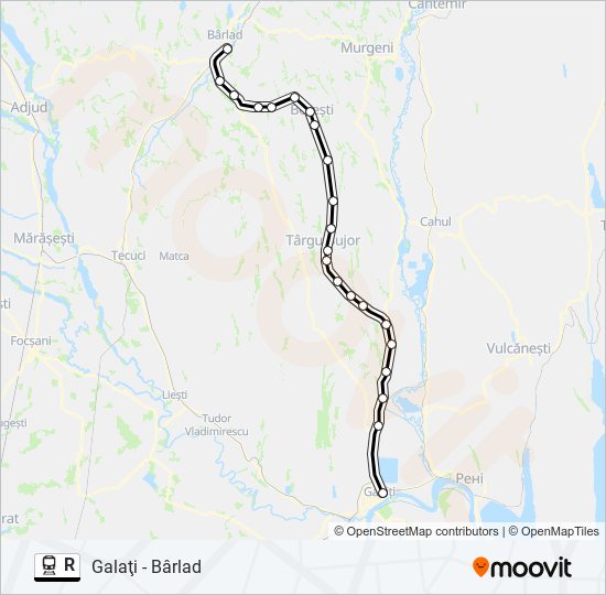 R train Line Map