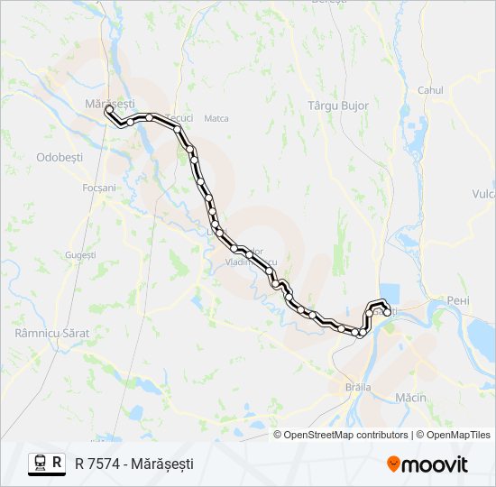 R train Line Map