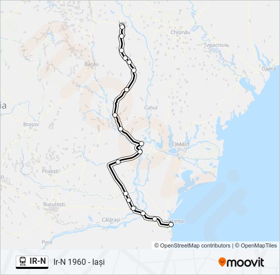 Hartă linie tren IR-N