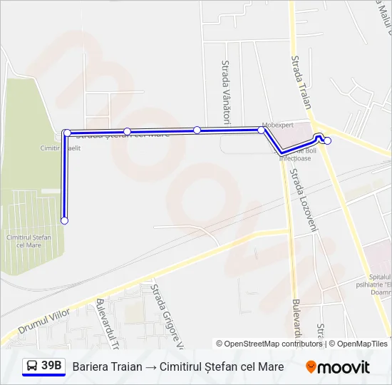 39B Bus Line Map