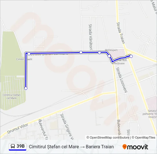 39B Bus Line Map