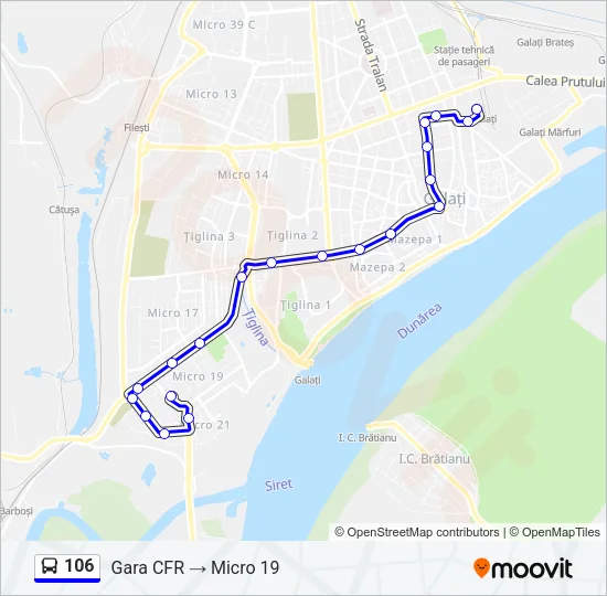 106 Bus Line Map