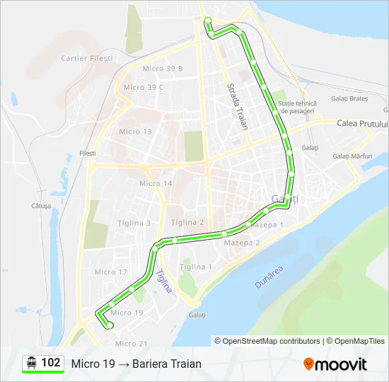 102 Trolleybus Line Map