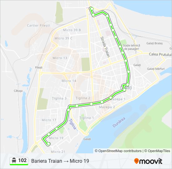 102 Trolleybus Line Map