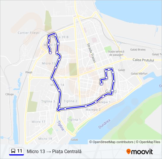 11 bus Line Map