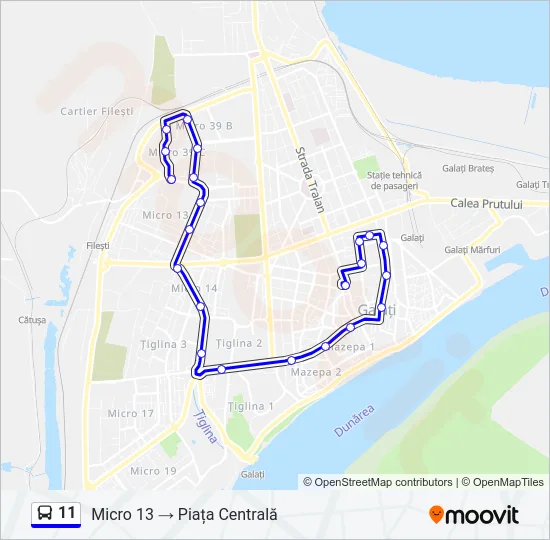 11 Bus Line Map