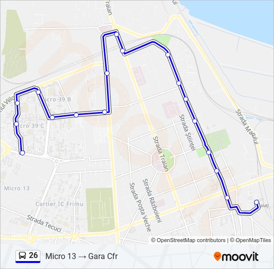 26 bus Line Map