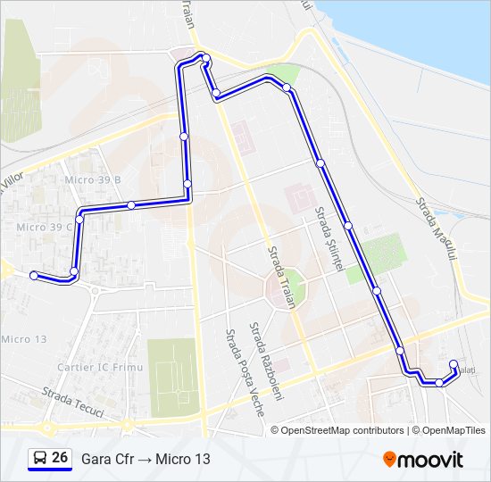 26 bus Line Map