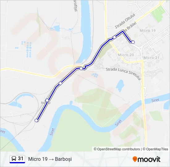 31 Bus Line Map