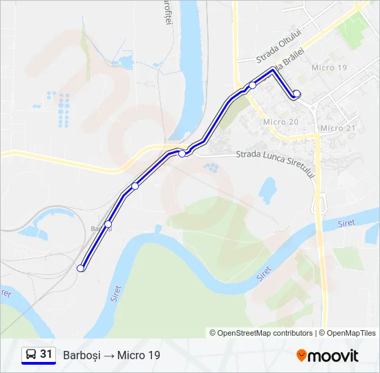 31 Bus Line Map