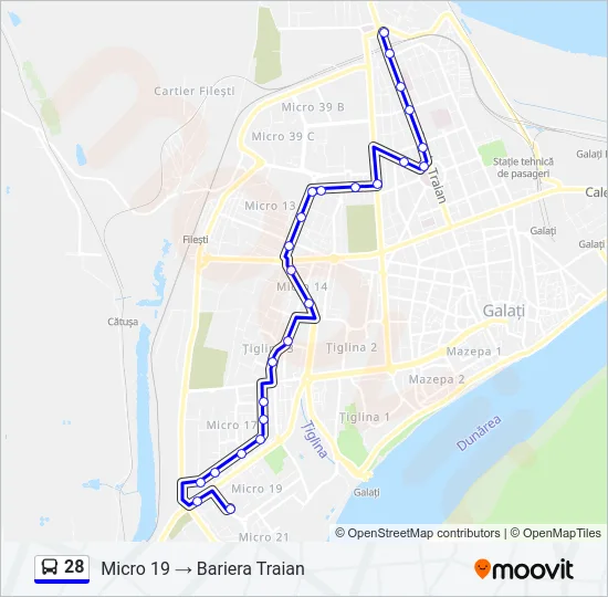 28 Bus Line Map