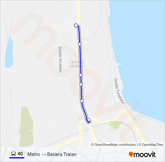 40 Bus Line Map