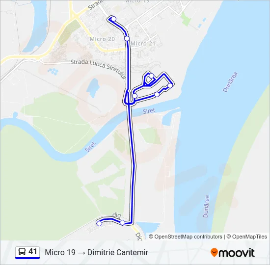 41 Bus Line Map