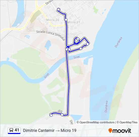 41 Bus Line Map