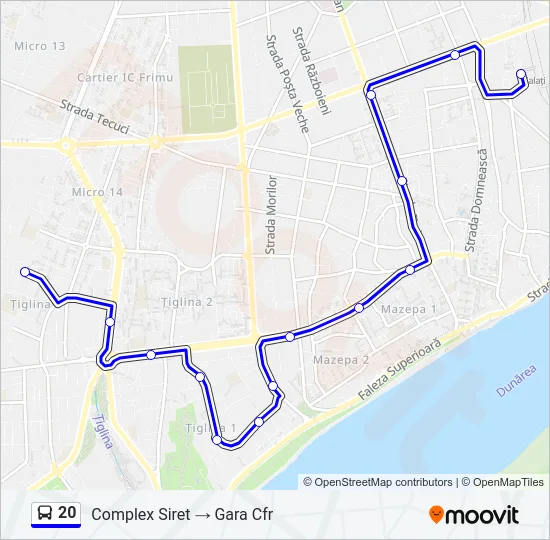 20 Bus Line Map